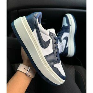 ❤️E108- SIZE 6.5 WOMENS NIKE AIR JORDAN 1 LOW ELEVATE WHITE /NAVY DH7004 141 (B-